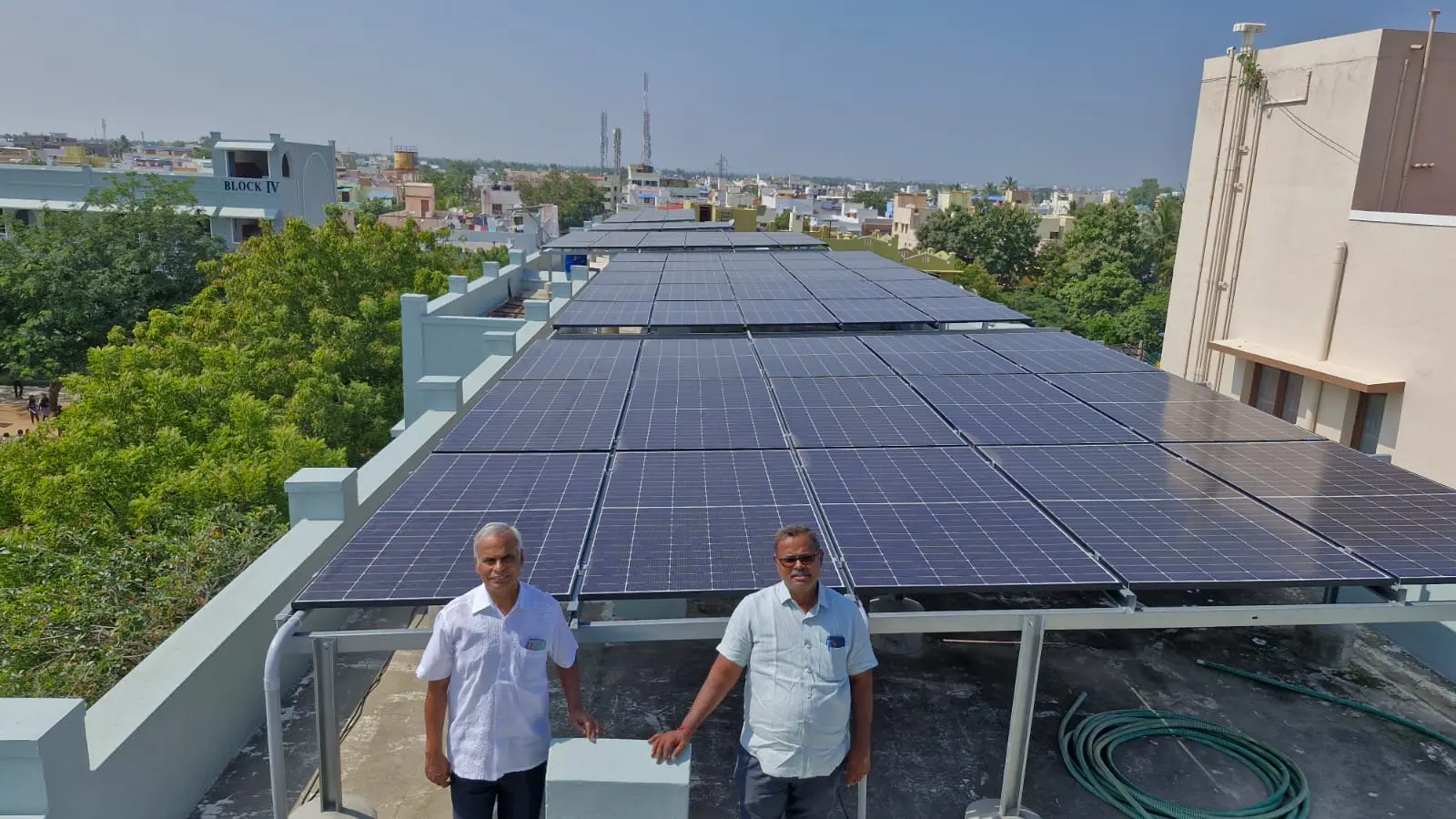 Solar panel setup for jaycees school