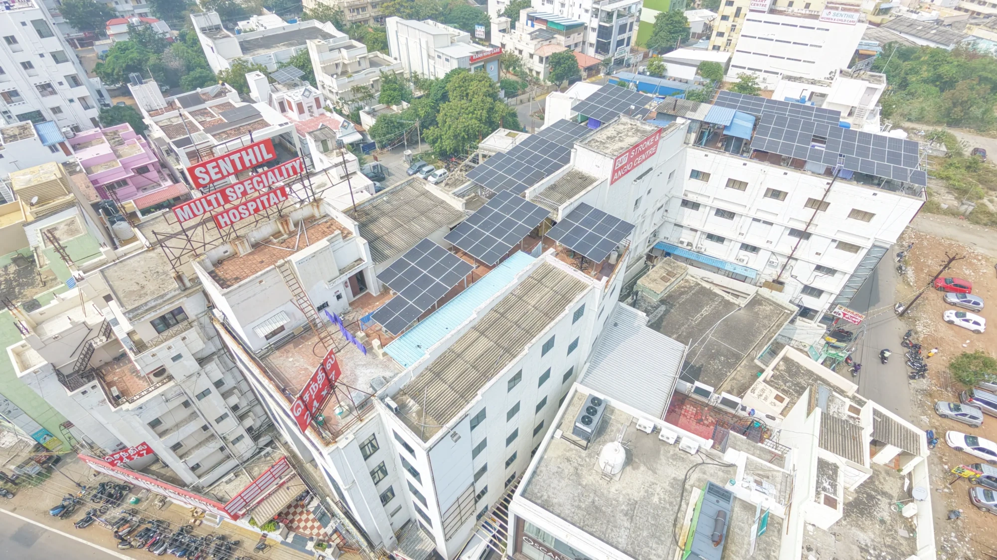 Massive commercial grade solar collectors array